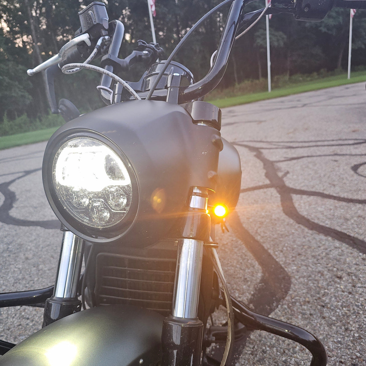 Eagle Lights BULLETBEAM Front LED Turn Signals with Running Lights for Indian Scout Bobber - 2 Lights