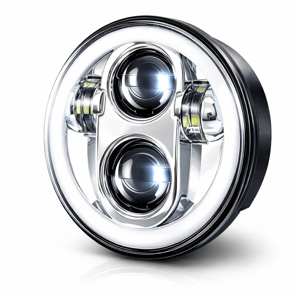 Eagle Lights 5 3/4" LED Headlight Kit with Halo Ring for Harley-Davidson® and Indian® Motorcycles - Generation II