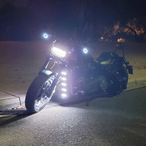 Eagle Lights LUMENSHIELD Chin Spoiler / Radiator Guard with LED Light Bars for 2018+ Harley Davidson Softail Models