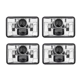 Eagle Lights Chrome 4 x 6 Chrome LED Headlights - Four Pack (Two High Beam / Two Low Beam)