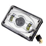 Eagle Lights Chrome 4 x 6 Chrome LED Headlights - Four Pack (Two High Beam / Two Low Beam)