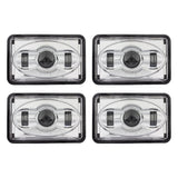 Eagle Lights Chrome 4 x 6 Chrome LED Headlights - Four Pack (Two High Beam / Two Low Beam)