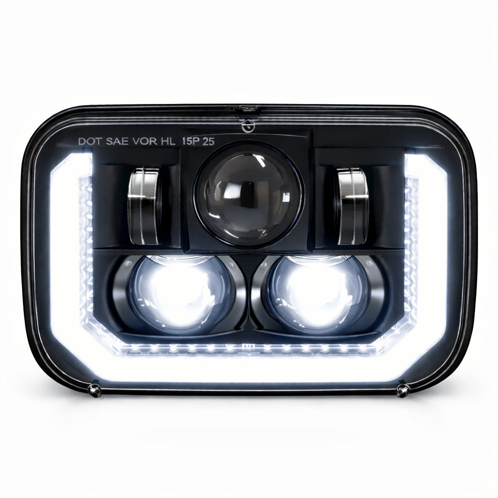 Eagle Lights ArcLine 5x7 Inch LED Headlight Pair for Chevrolet, GMC, Ford Trucks and Vans - Replaces H6054