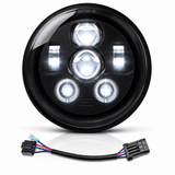 Eagle Lights 7" LED Headlight Kit for Harley Davidson and Indian Motorcycles - Generation III / Black