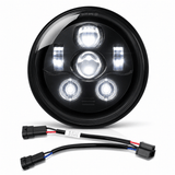 Eagle Lights 7" LED Headlight Kit for Harley Davidson and Indian Motorcycles - Generation III / Black