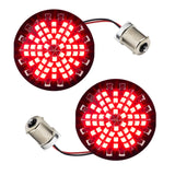 Eagle Lights Midnight Edition Generation III LED Premium Red Rear Turn Signals for Harley Davidson Motorcycles - 1156 Base