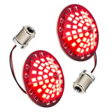 Eagle Lights Midnight Edition Generation III LED Premium Red Rear Turn Signals for Harley Davidson Motorcycles - 1156 Base