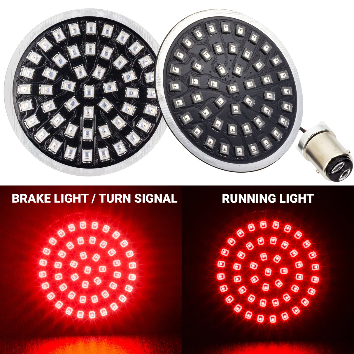 Eagle Lights Midnight Edition Rear LED Turn Signals, Running Lights and Brake Lights for Harley Davidson Motorcycle