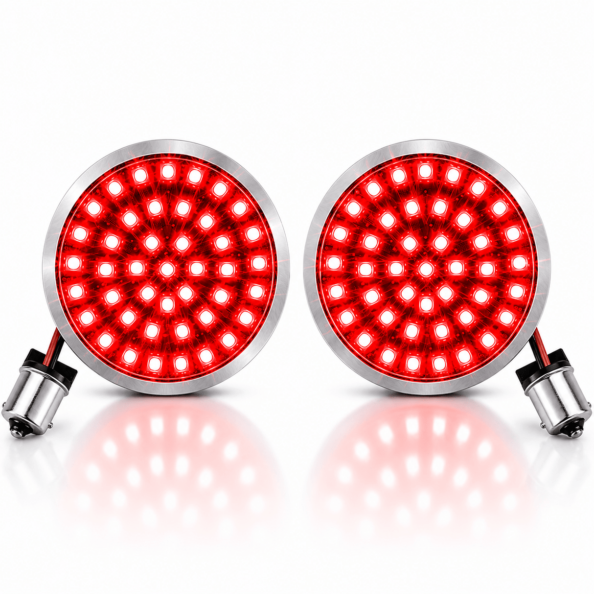 Eagle Lights Midnight Edition LED Premium Red Rear Turn Signals for Harley-Davidson® Motorcycles - 1156 Base / Red