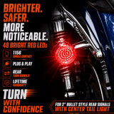 Eagle Lights Midnight Edition LED Premium Red Rear Turn Signals for Harley-Davidson® Motorcycles - 1156 Base / Red