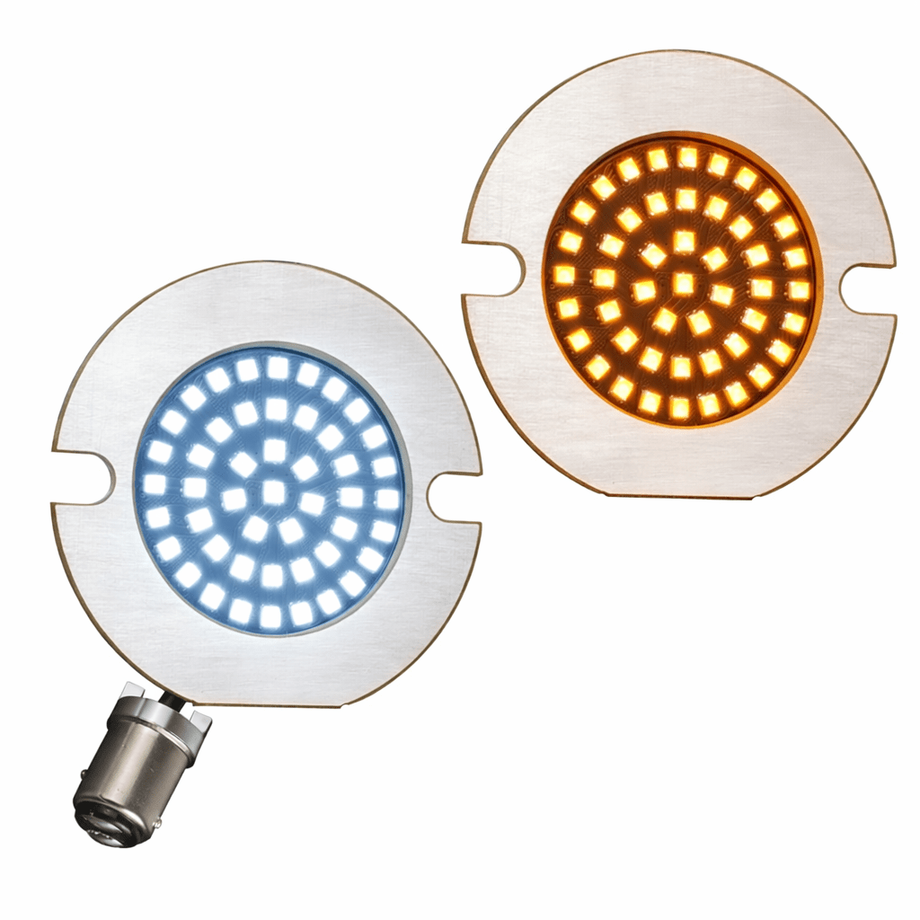 Eagle Lights Midnight Edition 3 1/4" LED Front Turn Signals with Running Lights For Harley-Davidson® Motorcycles