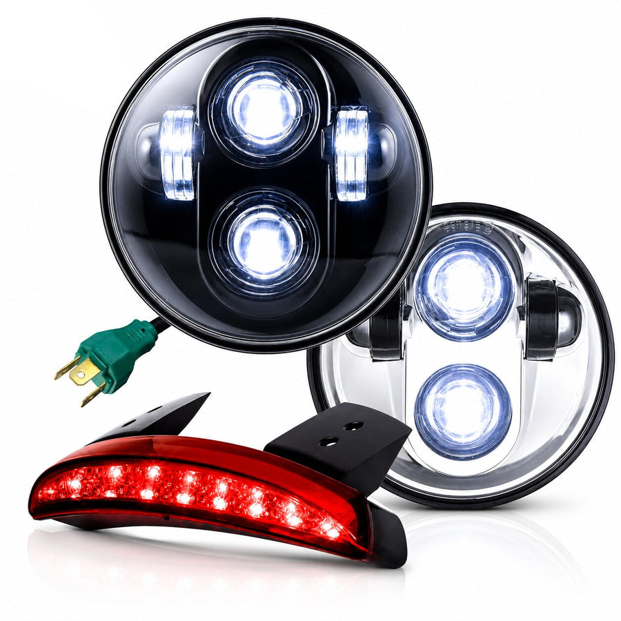Sportster LED headlight and tail light conversion kit