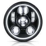Eagle Lights 5 3/4" LED Headlight Kit with Halo Ring for Harley-Davidson® and Indian® Motorcycles - Generation III / Black