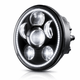 Eagle Lights 5 3/4" LED Headlight Kit with Halo Ring for Harley-Davidson® and Indian® Motorcycles - Generation III / Black