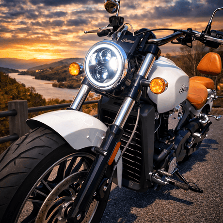 Eagle Lights 5 3/4" LED Headlight Kit with Halo Ring for Harley-Davidson® and Indian® Motorcycles - Generation II