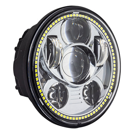 Eagle Lights 5 3/4" Chrome LED Headlight Kit with Halo Ring for 2018 and Newer Harley-Davidson® Softail Models