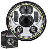 Eagle Lights 5 3/4" LED Headlight with Halo Ring for 2010 - Current Honda Fury, Sabre, Stateline, and Interstate VT1300 Models