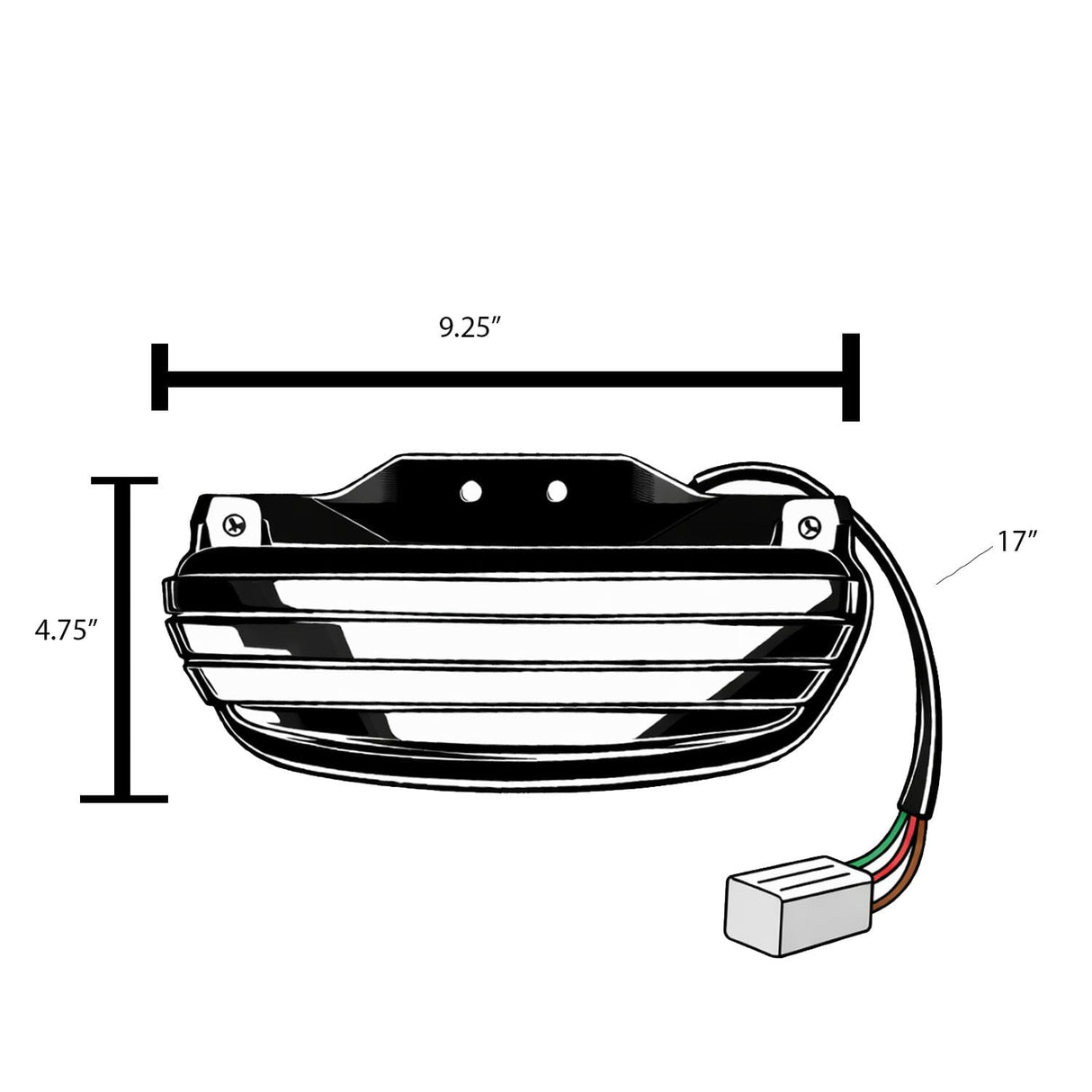 Eagle Lights Bobtail Tri-Bar LED Tail Light For '08 - 2013 Harley-Davidson® Dyna Fat Bob