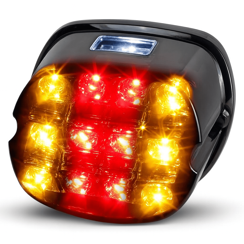 Eagle Lights Rear Layback LED Taillamp with Built in Turn Signals for Harley-Davidson® Motorcycles