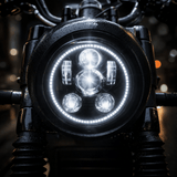 Eagle Lights 5 3/4" LED Headlight Kit with Halo Ring for Harley-Davidson® and Indian® Motorcycles - Generation III / Black