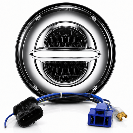 Eagle Lights Infinity Beam Series 7" Round LED Headlight for Harley-Davidson® and Indian® Motorcycles