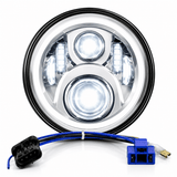 Eagle Lights 7" LED Headlight For Harley-Davidson® and Indian® Motorcycles - Chrome / Generation II