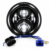 Eagle Lights 7" LED Headlight for Harley-Davidson® and Indian® Motorcycles - Black / Generation II
