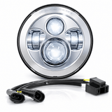 Eagle Lights 7" LED Headlight for Harley-Davidson® and Indian® Motorcycles - Generation I / Chrome Kit