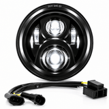 Eagle Lights 7" LED Headlight for Harley-Davidson® and Indian® Motorcycles - Black / Generation II