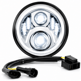 Eagle Lights 7" LED Headlight For Harley-Davidson® and Indian® Motorcycles - Chrome / Generation II