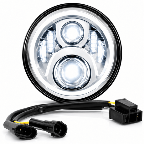 Eagle Lights 7" LED Headlight For Harley-Davidson® and Indian® Motorcycles - Chrome / Generation II