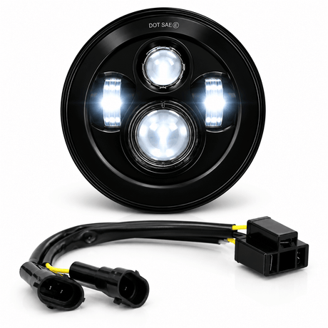 Eagle Lights 7" Round LED Headlight kit for Street Glide, Electra Glide and Harley-Davidson® Models with Radios