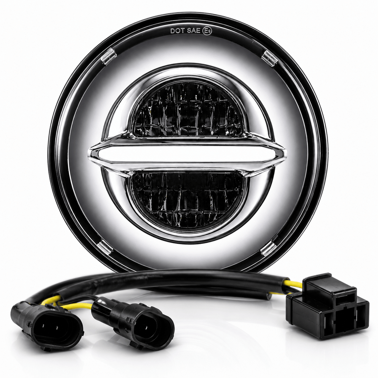 Eagle Lights Infinity Beam Series 7" Round LED Headlight for Harley-Davidson® and Indian® Motorcycles