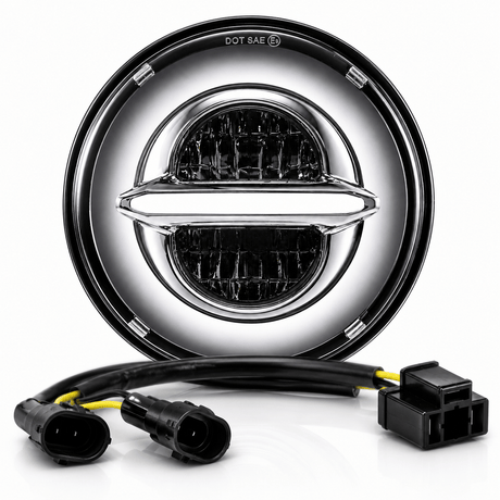 Eagle Lights Infinity Beam Series 7" Round LED Headlight for Harley-Davidson® and Indian® Motorcycles