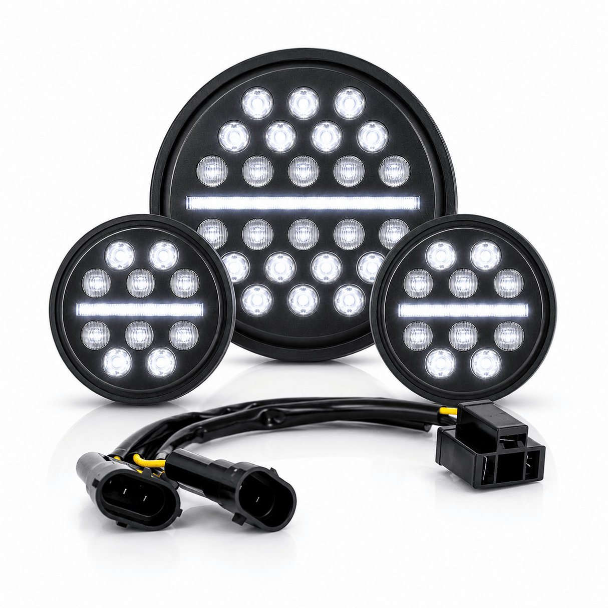 Eagle Lights Slim Line LED Headlight and Auxiliary Light Kit for Harley-Davidson® / Indian® Motorcycle