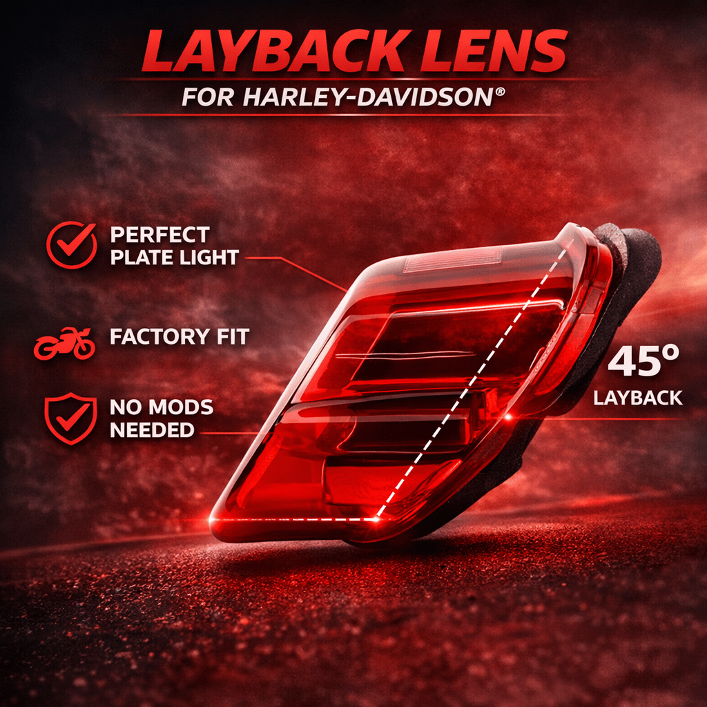 Eagle Lights Flashing Strobe Layback LED Tail Brake Light Kit for Harley-Davidson®