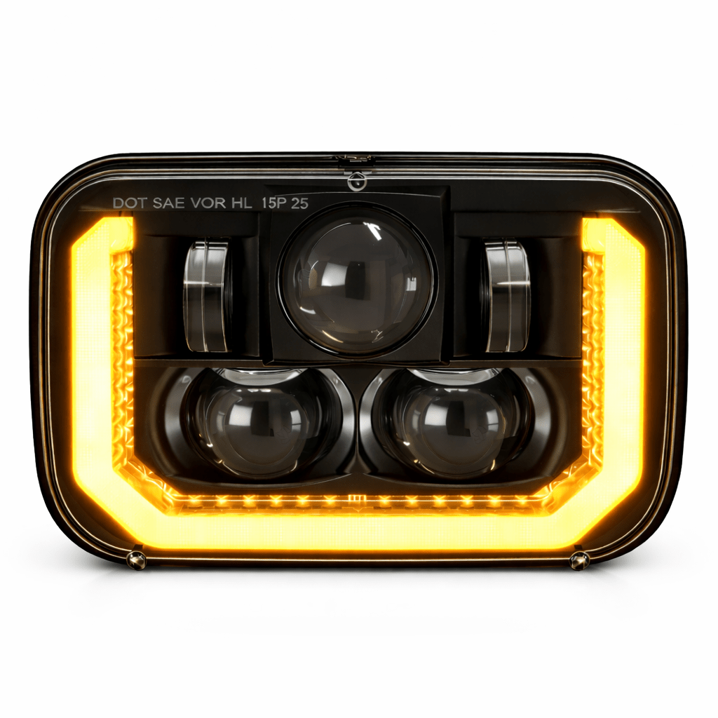 Eagle Lights ArcLine 5x7 Inch LED Headlight Pair for Chevrolet, GMC, Ford Trucks and Vans - Replaces H6054