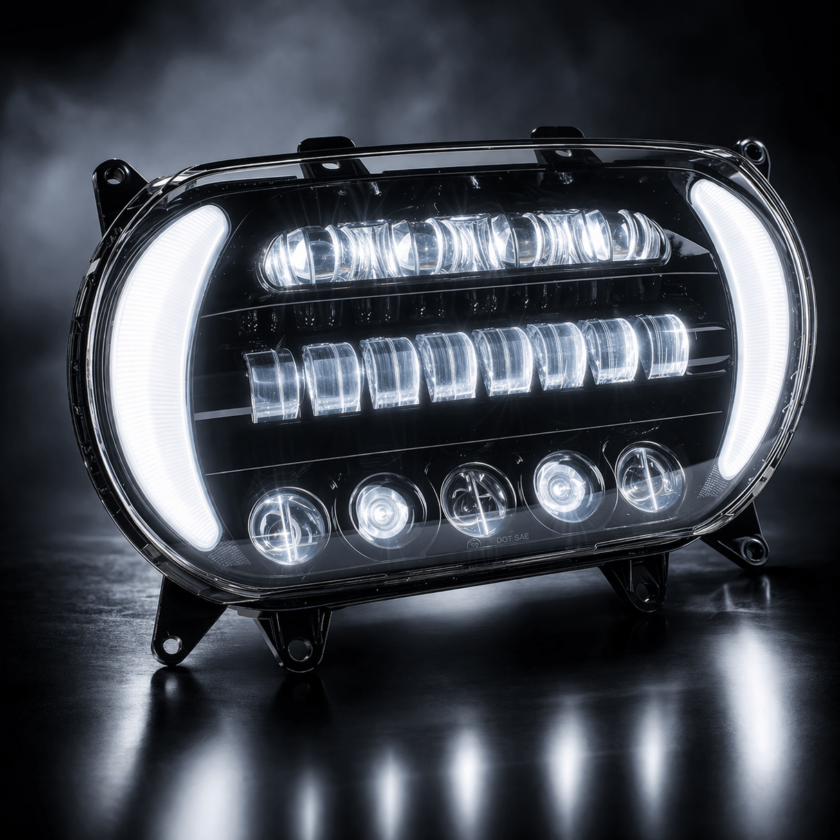 Eagle Lights LED Projection Headlight for Harley-Davidson 2015 - 2025 Road Glide with Vent Insert Light Combo Kit