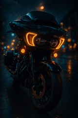 Eagle Lights Vent Insert HALOS LED Running Lights and Turn Signals for Harley-Davidson® Road Glide Motorcycles