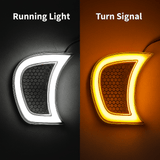 Eagle Lights Vent Insert HALOS LED Running Lights and Turn Signals for Harley-Davidson® Road Glide Motorcycles