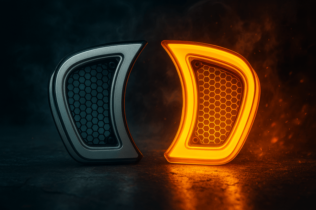 Eagle Lights Vent Insert HALOS LED Running Lights and Turn Signals for Harley-Davidson® Road Glide Motorcycles