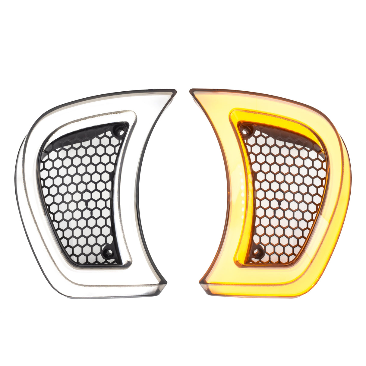 Eagle Lights Vent Insert HALOS LED Running Lights and Turn Signals for Harley Davidson Road Glide Motorcycles