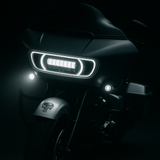 Eagle Lights HALOS DRL Bezel With Vent Inserts And White LED Running Lights for Harley-Davidson® Road Glide Motorcycles