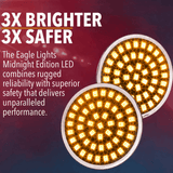 Eagle Lights Midnight Edition Front and Rear LED Turn Signal Kit for Harley-Davidson® Motorcycles - 1157 Front / 1156 Amber Rear