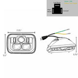 Eagle Lights ArcLine 5x7 Inch LED Headlight Pair for Chevrolet, GMC, Ford Trucks and Vans - Replaces H6054