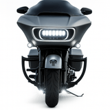 Eagle Lights HALOS DRL Bezel With Vent Inserts And White LED Running Lights for Harley-Davidson® Road Glide Motorcycles