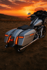 Eagle Lights HALOS Saddlebag LED Tail Lights with Turn Signals, Running Lights and Brake Lights for 2023.5 to Current Harley-Davidson® Touring and CVO Models