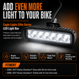 Eagle Lights Elite Series 6" LED Light Bar with Plug and Play Harness for Harley-Davidson® Softail and Dyna Models - 2500Lm, Flood Pattern - Harness Included