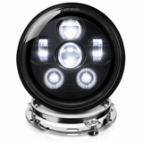 Eagle Lights 7" LED Headlight Kit for Harley Davidson and Indian Motorcycles - Generation III / Black