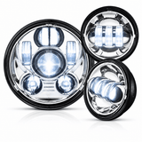 Eagle Lights 8900PK Heritage Softail Springer LED Headlight and Passing Light Kit